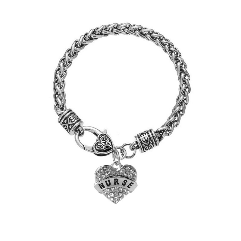 Klar stein armbänder frauen vintage mom mimi nana kristall armband pop kette schwester Armband besten freund tante brief kette hoffen: nurse
