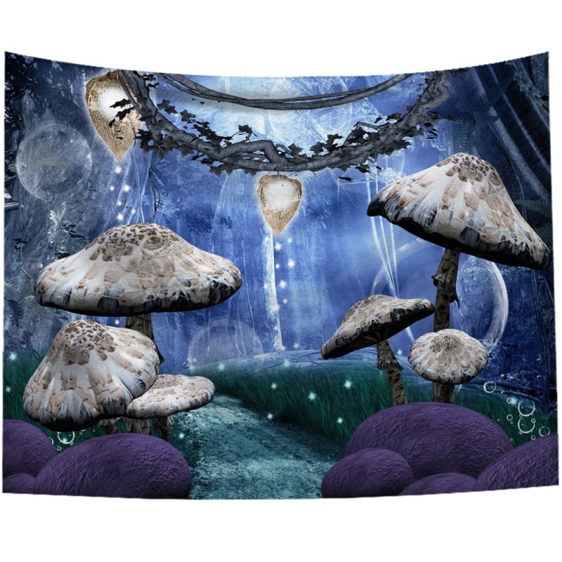 Tenture murale tapisserie 3D décor à la maison fée monde fond mur tissu couverture avec 2 pièces sans couture clou et Clip: C / 200X150CM