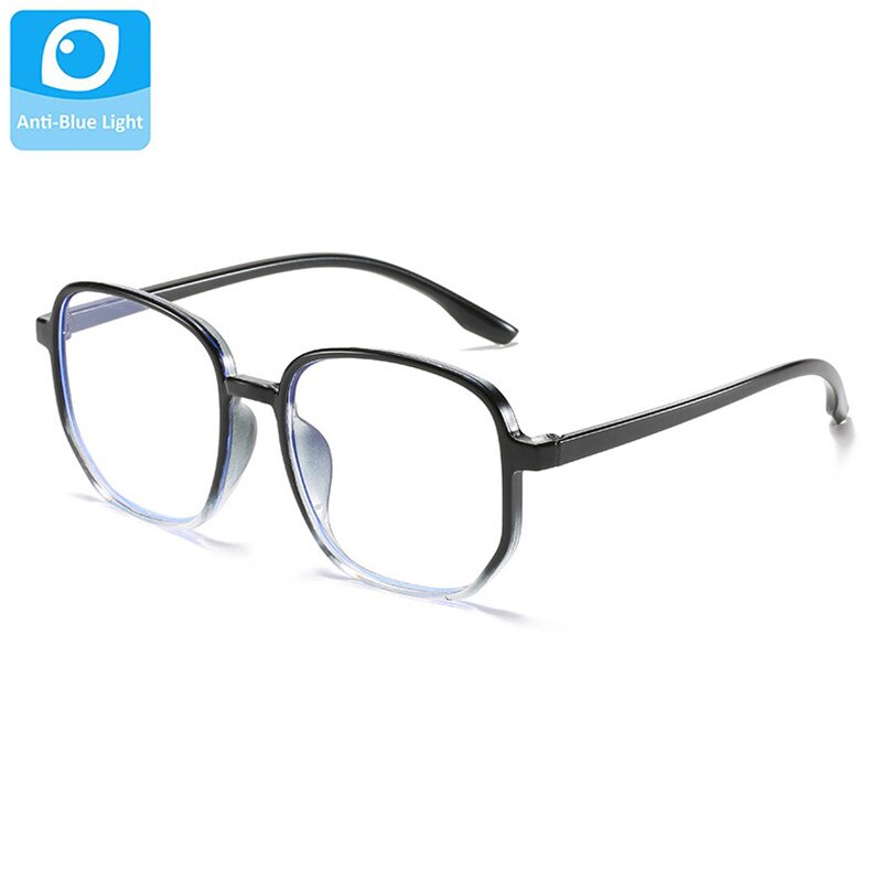 Nieuwste anti-blauw licht bril voor dames vierkante brilmontuur voor dames heldere lenzen groene oculair zonnebril herenbrillen: Zilver