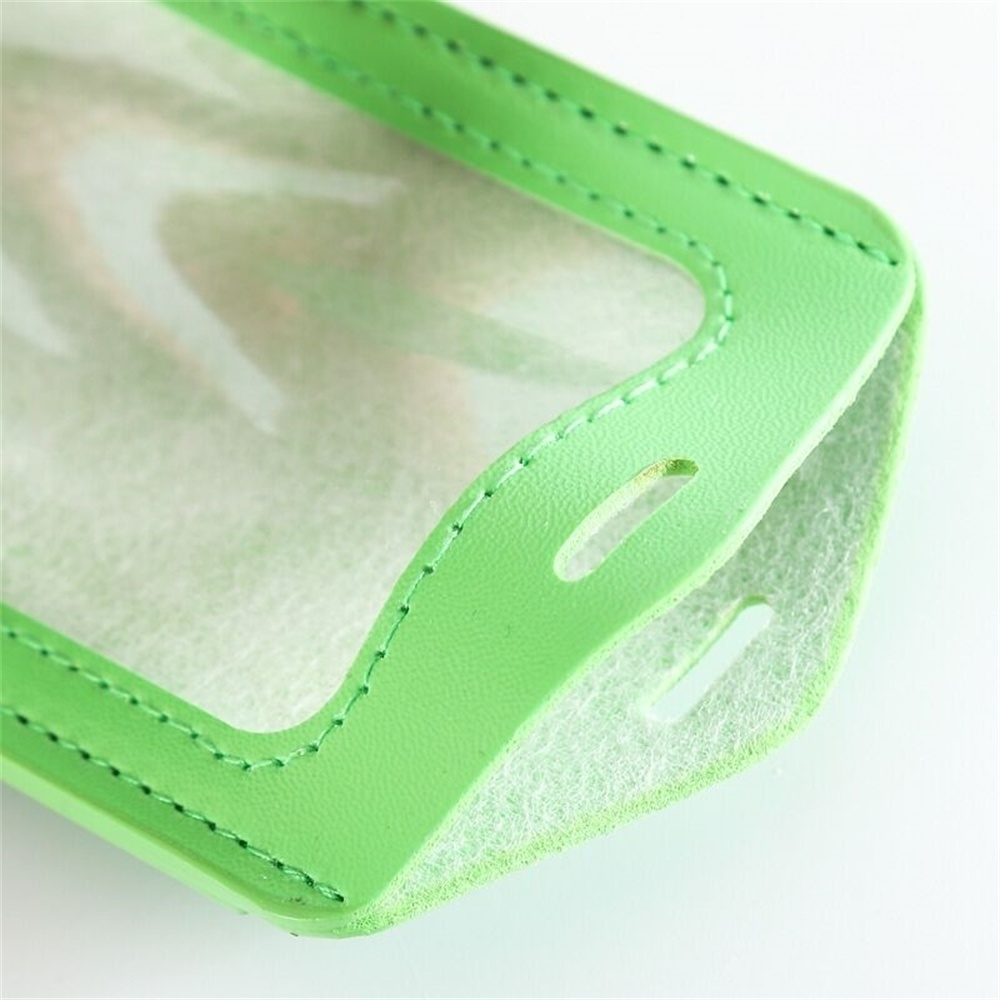 Pu Leather Id Card Holder with Retractable Badge Holder Clip Nurse Worker Students Name Card Holder Lanyard