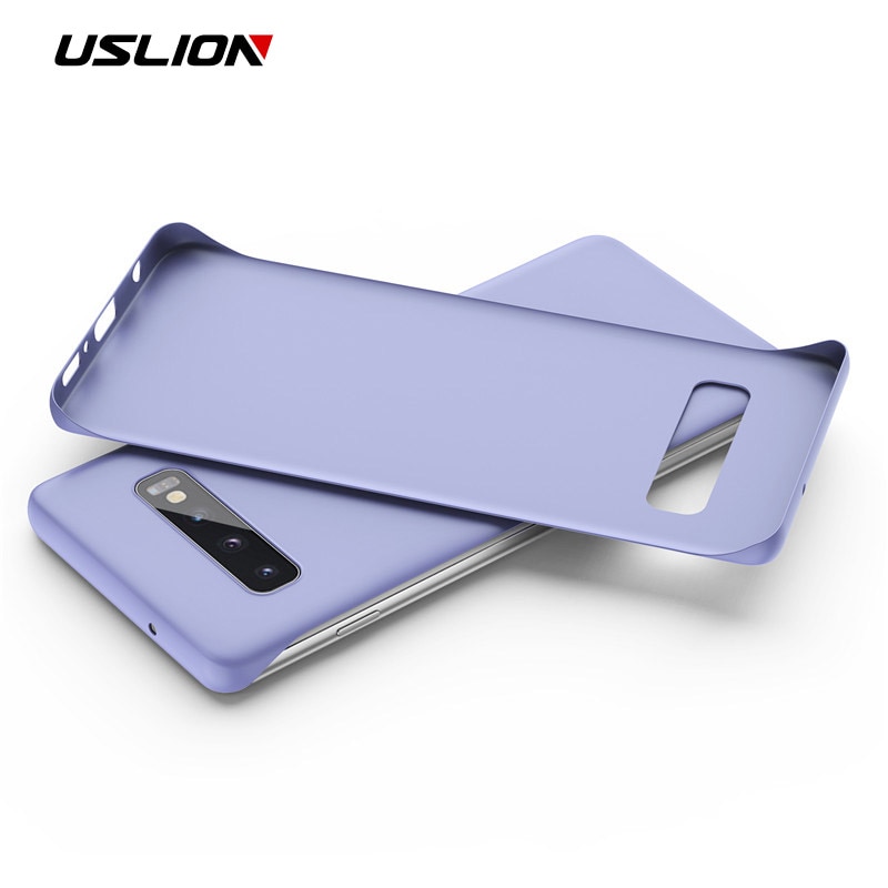 USLION Rahmenlose Telefon Fall Für Samsung Galaxy Note 10 Pro 9 S9 S10 Plus Candy Farbe Fall Ultra Slim Matte harte PC Zurück Abdeckung