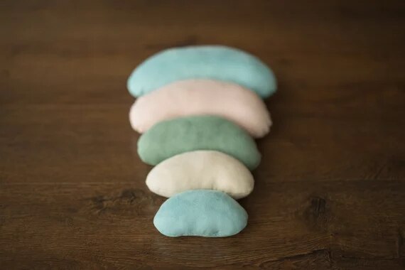 Baby foto prop nyfödda poserar bönor 5 st, konturerade poserar bönor kuddar, nyfödda poserar kuddar, nyfödda poserar böna