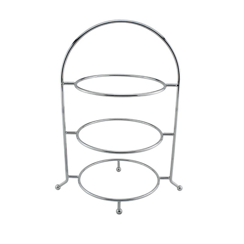 Msjo Three Layer Wrought Iron Cake Display Stands Stainless Steel Birthday Dessert Table Wedding Afternoon Tea Display Stands