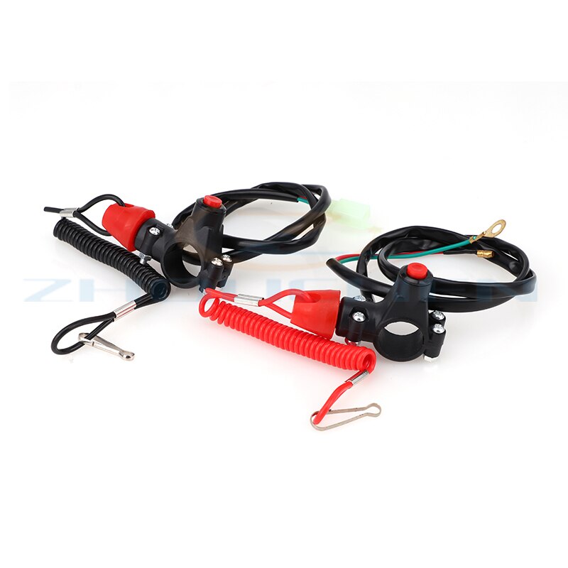 Off Tether Safety Stop Kill Switch Push Button For 2 Stroke Mini Moto Dirt ATV Quad 4 Wheeler Minimoto Pocket Bike