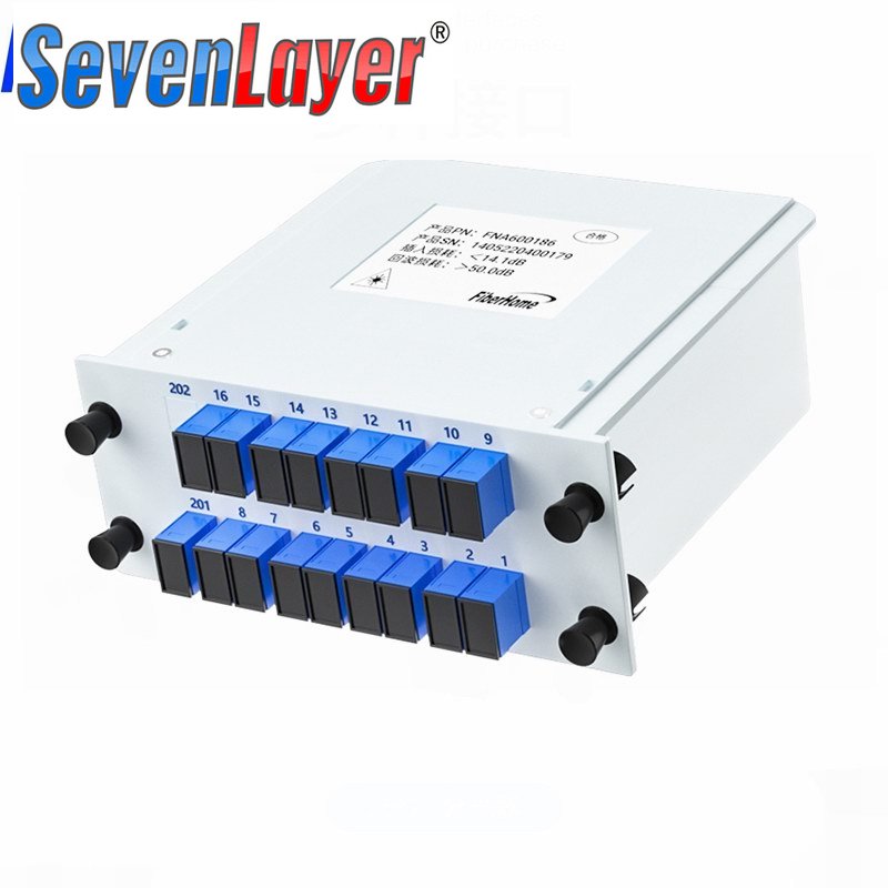 Optische vezelsplitter 1-2 1-4 1-8 1-16 SC UPC/APC Cassettendoos Plug-in Type Optische splitter: Roze