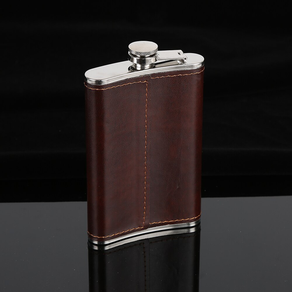 Flachmann 5 6 7 8 9 10 unzen Edelstahl PU Tasche Trinken Halfter Whiskey Likör Wodka