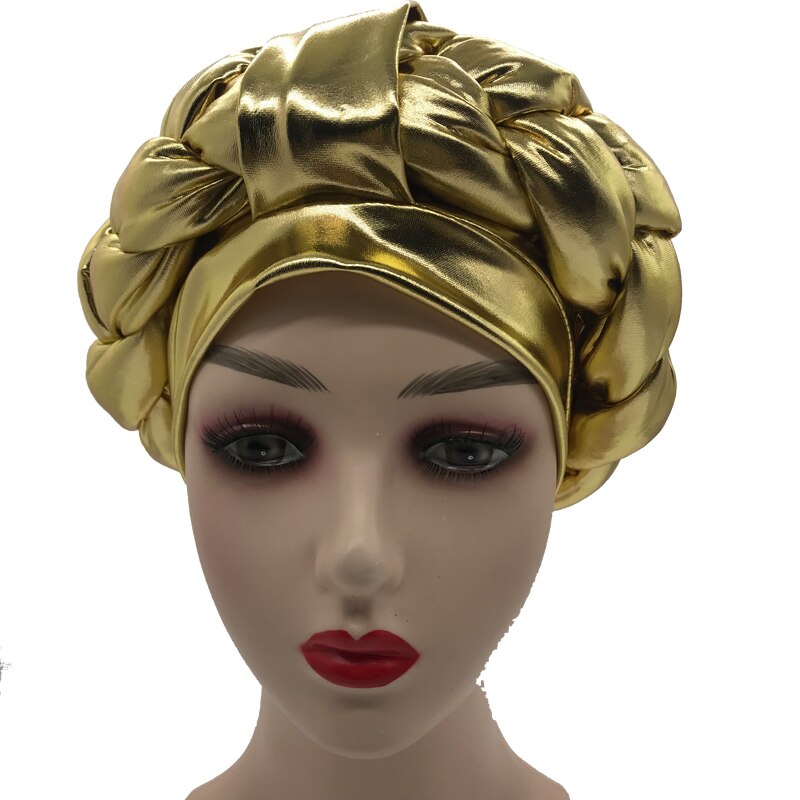 latest aso oke auto gele headtie Already Handmade african Cap Nigerian Wedding Gele women braid turbans Ladies head wraps
