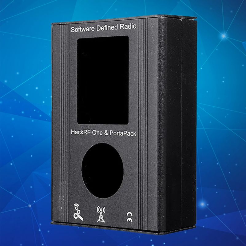 Caixa de metal preto liga alumínio gabinete capa protetora escudo para portapack h2 + hackrf um sdr rádio acessórios