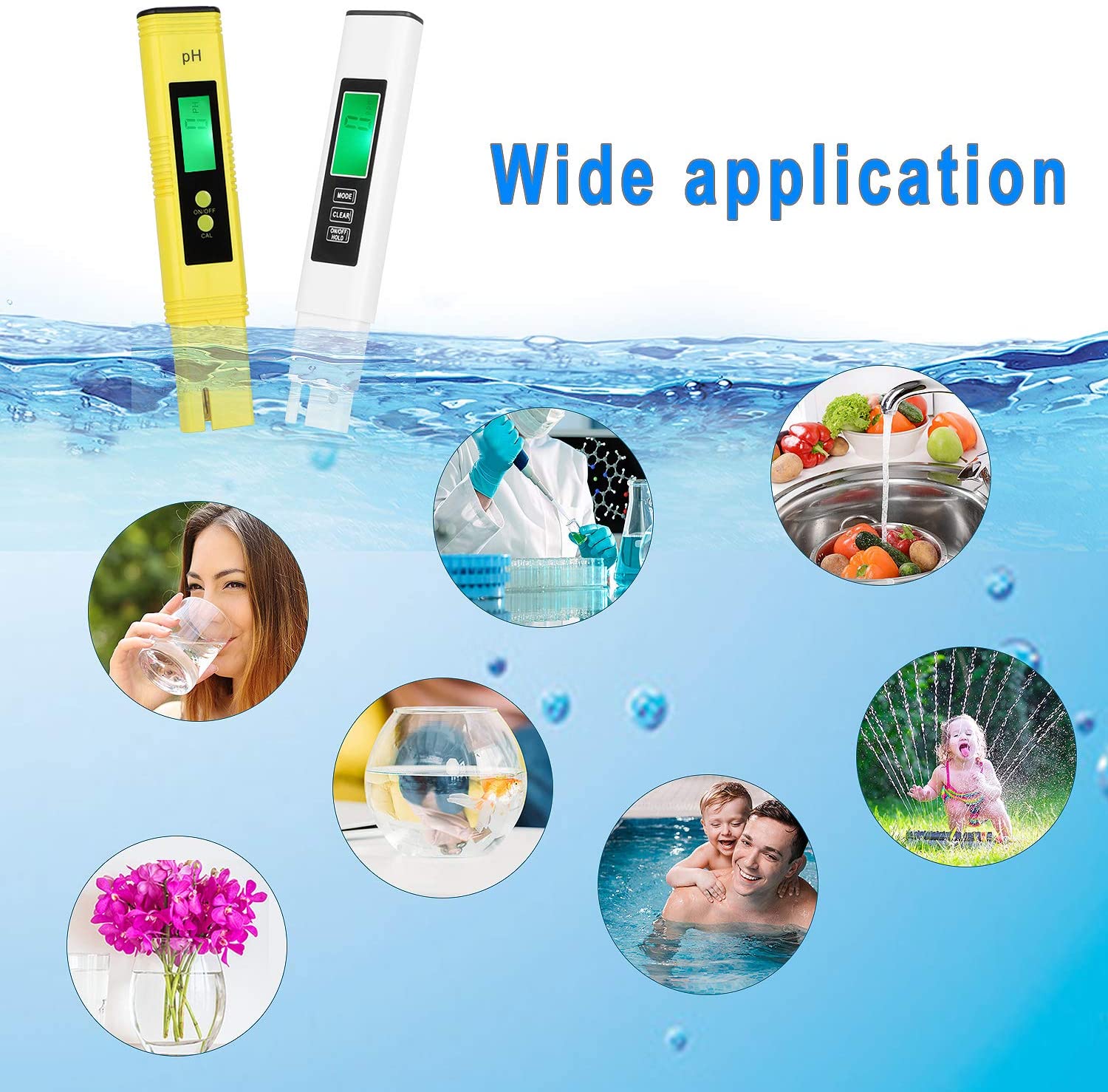 Ph Tester Digitale Ppm Digitale Water Tester Pen Soort Ph Meter Uitlezing Nauwkeurigheid 3-In-1 Ph En tds Ec Temperatuur Meter