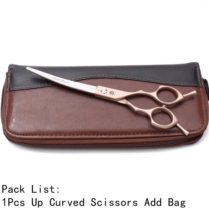7" Purple Dragon Japanese 440C Up Curved Scissors Grooming Scissors Pet Scissors Bend Up Shears Animal Shears Z4009: Z4009 Jin UC 7YY