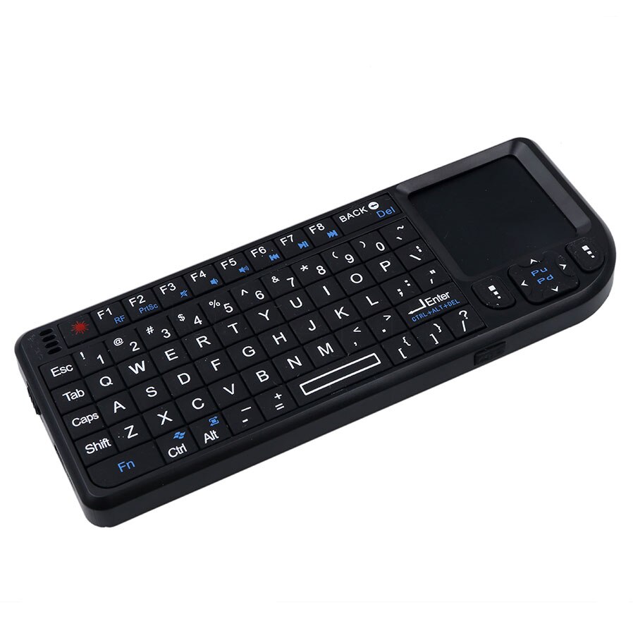 A8 ryska spanska engelska flygmus vit färg bakgrundsbelyst mini trådlöst tangentbord handhållen pekplatta för projektor tv pc
