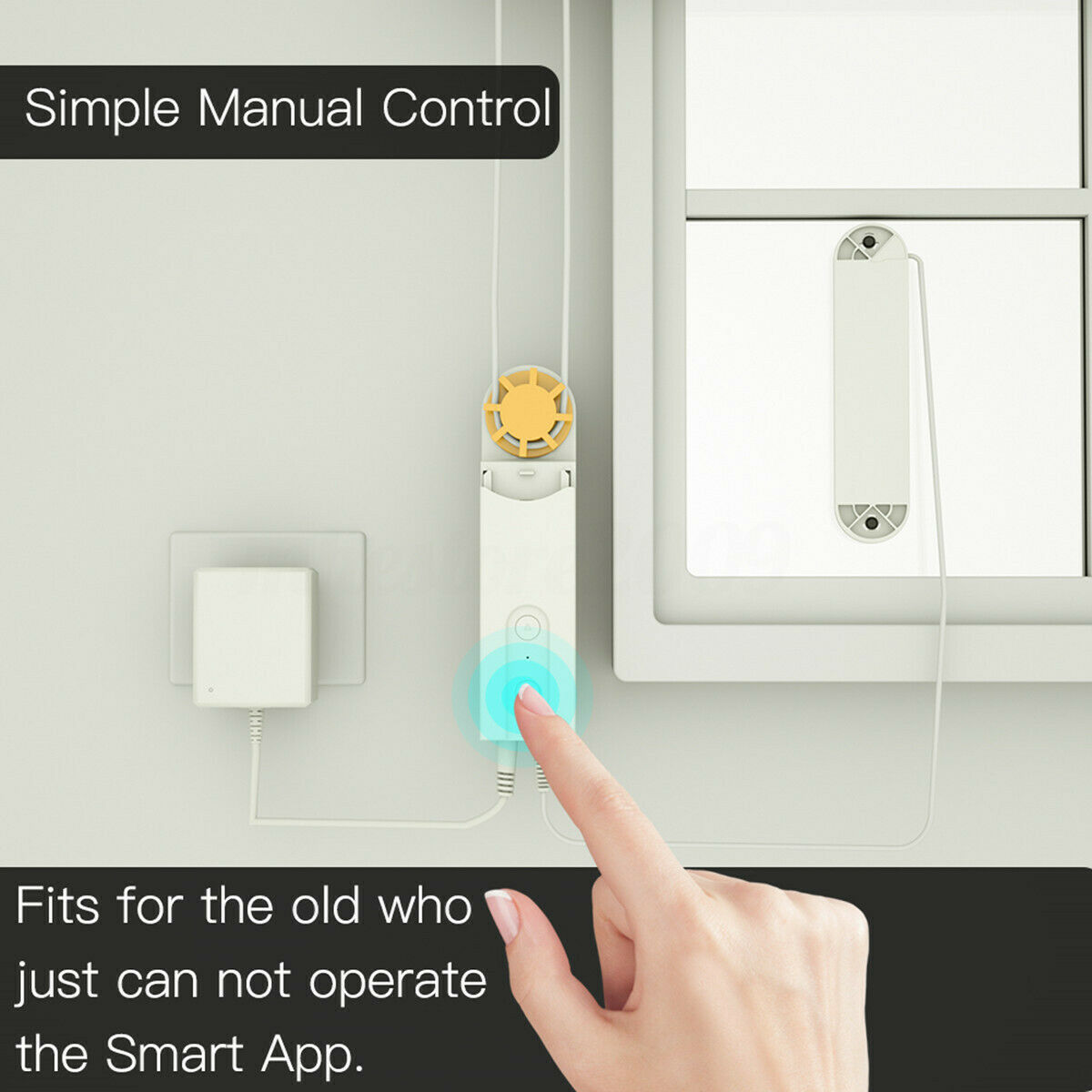 Smart DIY Motorized Chain Roller Blinds Shade Shutter Drive Motor Powered By Solar Panel and Charger bluetooth APP Control