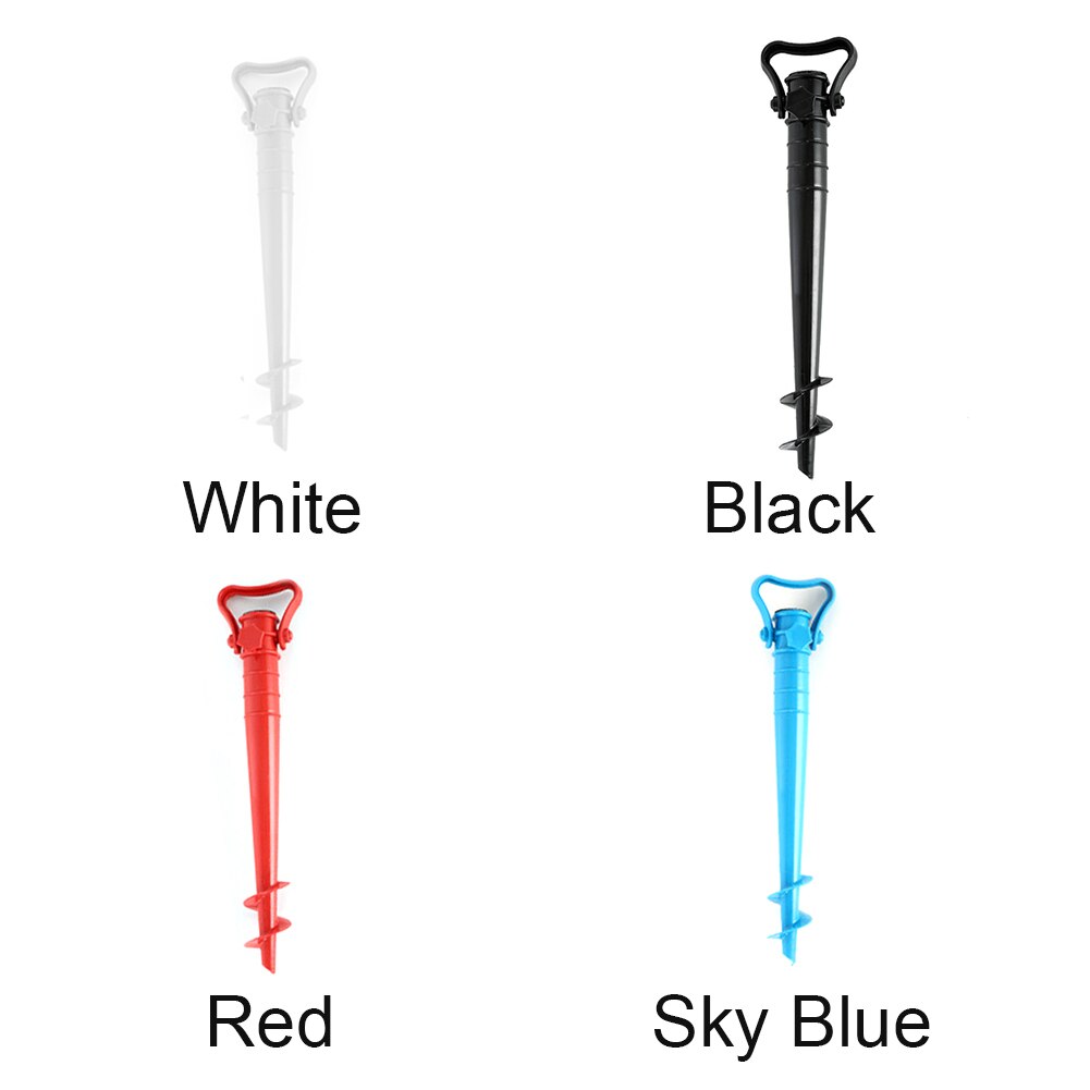 With Handle Rain Gear Windproof Beach Umbrella Spike Plastic Ground Anchor Garden Patio Removable Fishing Stand Outdoor Parasol