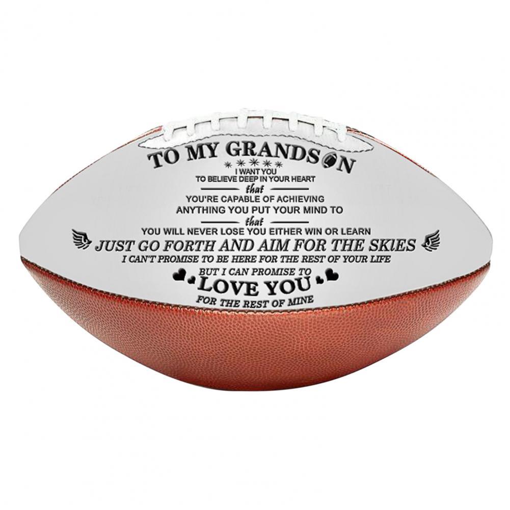 High Performance Match Rugby Ball Sport Accessory Blessings Word Small High Strength Inflatable Rugby Ball: Default Title