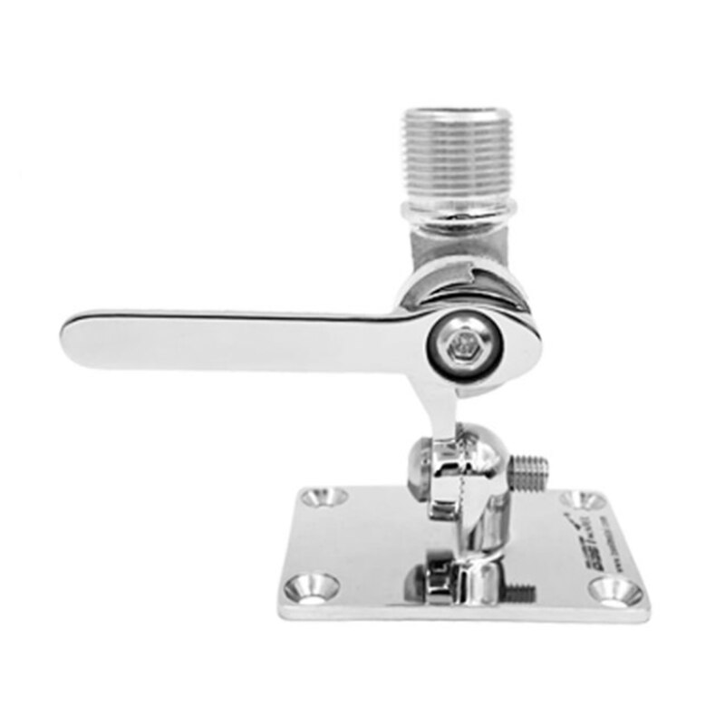 Marine vhf antenne justerbar base mount til båd 316 rustfrit stål passer 1 inch marine antenne