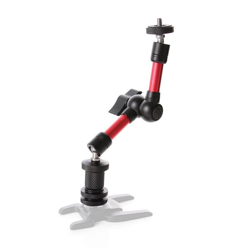 Fotga 7 Inch Instelbare Wrijving Scharnierende Ic Arm Rood Met 1/4 Inch Schroef Voor Dslr Rig Lcd Monitor Led Licht