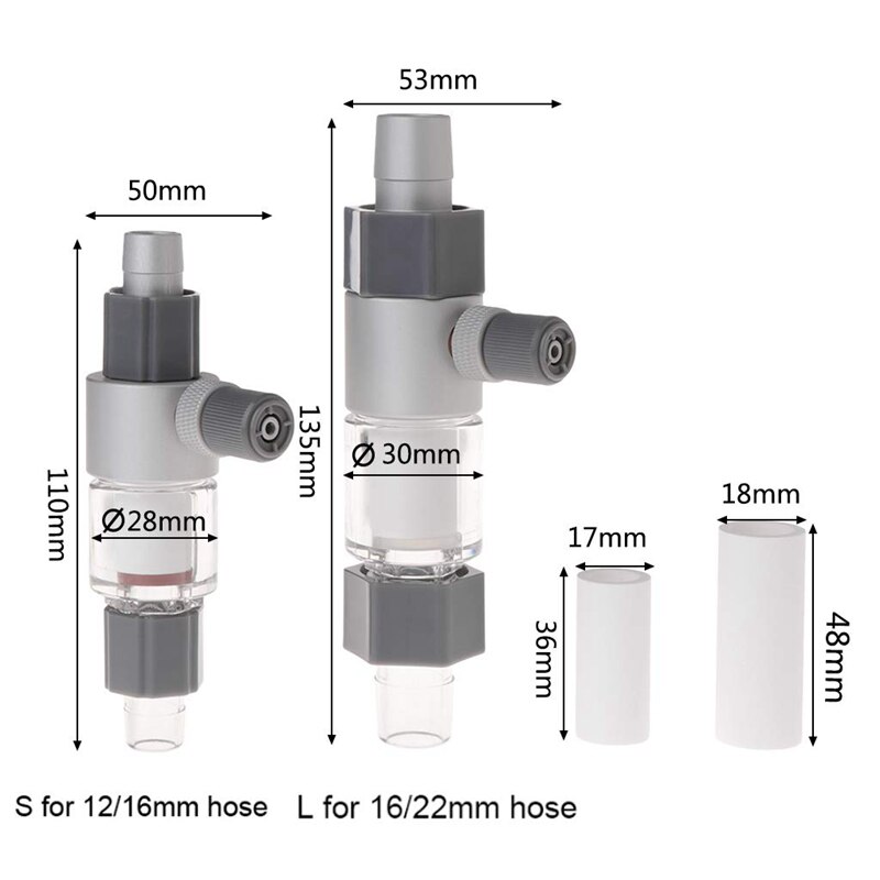 Co2 Zerstäuber Diffusor Externe Reaktor Aquarium Wasser Pflanzen Aquarium L