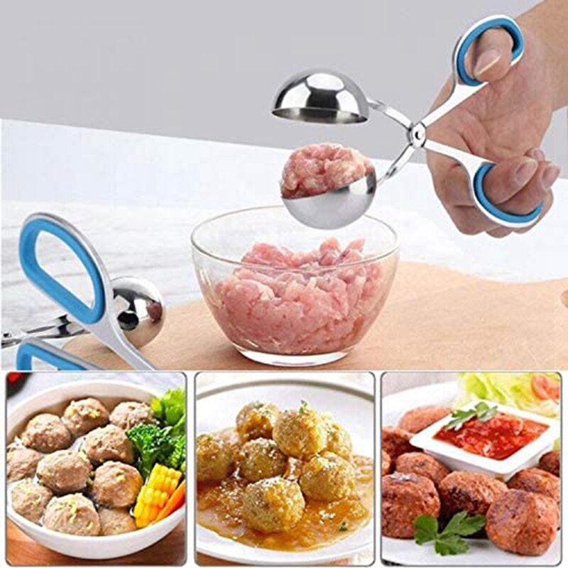 Stainless Steel NonStick Meatball Maker, Tongs, C... Grandado