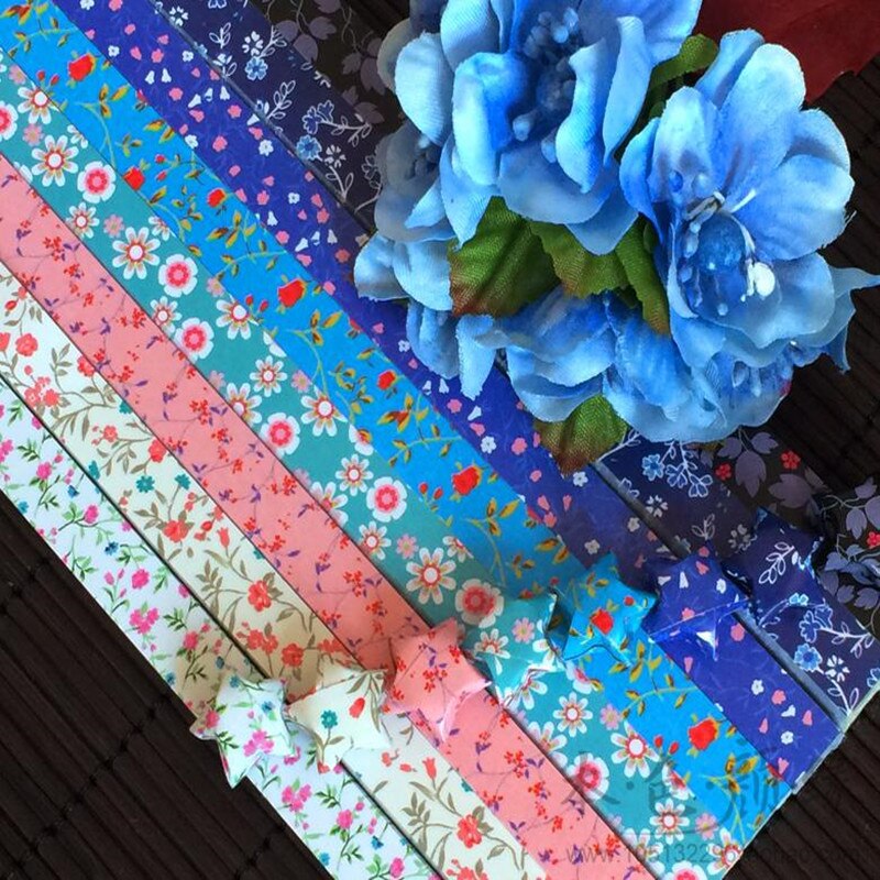 360pcs Wishing Star Paper Strips Lucky Star Origami Paper Folding Glass Vial Valentine Floral Star Paper Stacks DIY