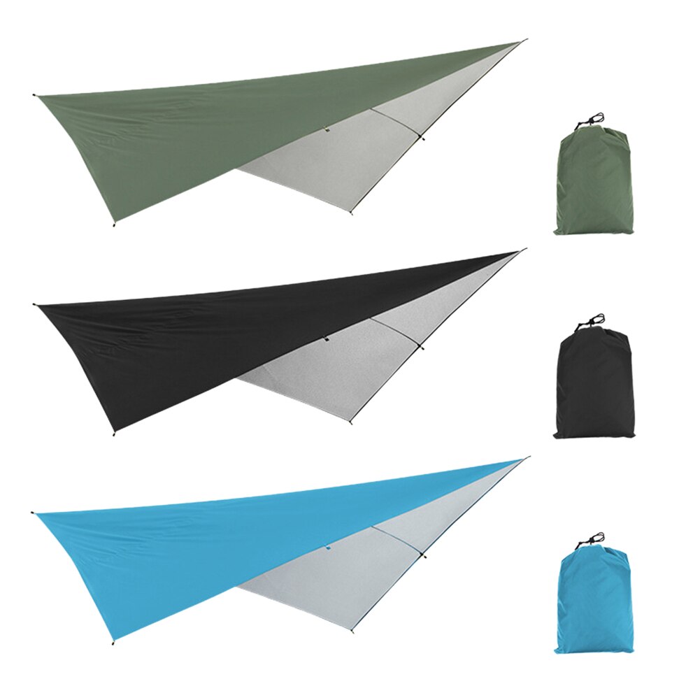 290 x 290cm vandtæt presenning telt skygge hængekøje regnflue uv havemarkise baldakin udendørs camping solsejl ultralet 3 farver