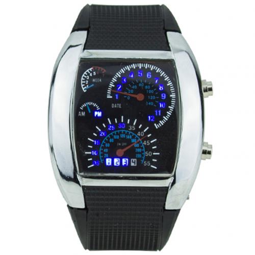 Men \ 'S Vrouwen \ 'S Sport Led Dashboard Patroon Dial Digitale Horloge: 2