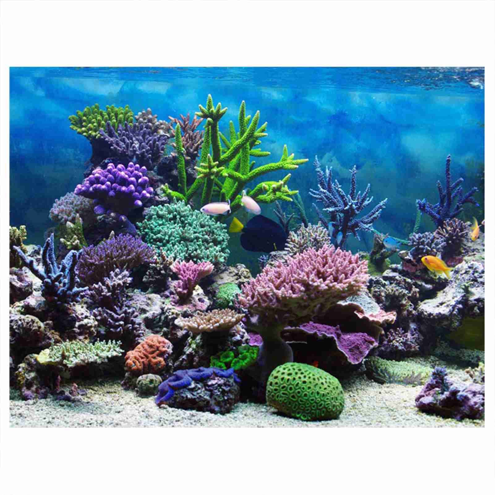 3d Aquarium Landschap Poster Regenwoud Behang Aquarium Achtergrond Decoratie Pvc Zelfklevende Achtergrond Hd Sticker: XS