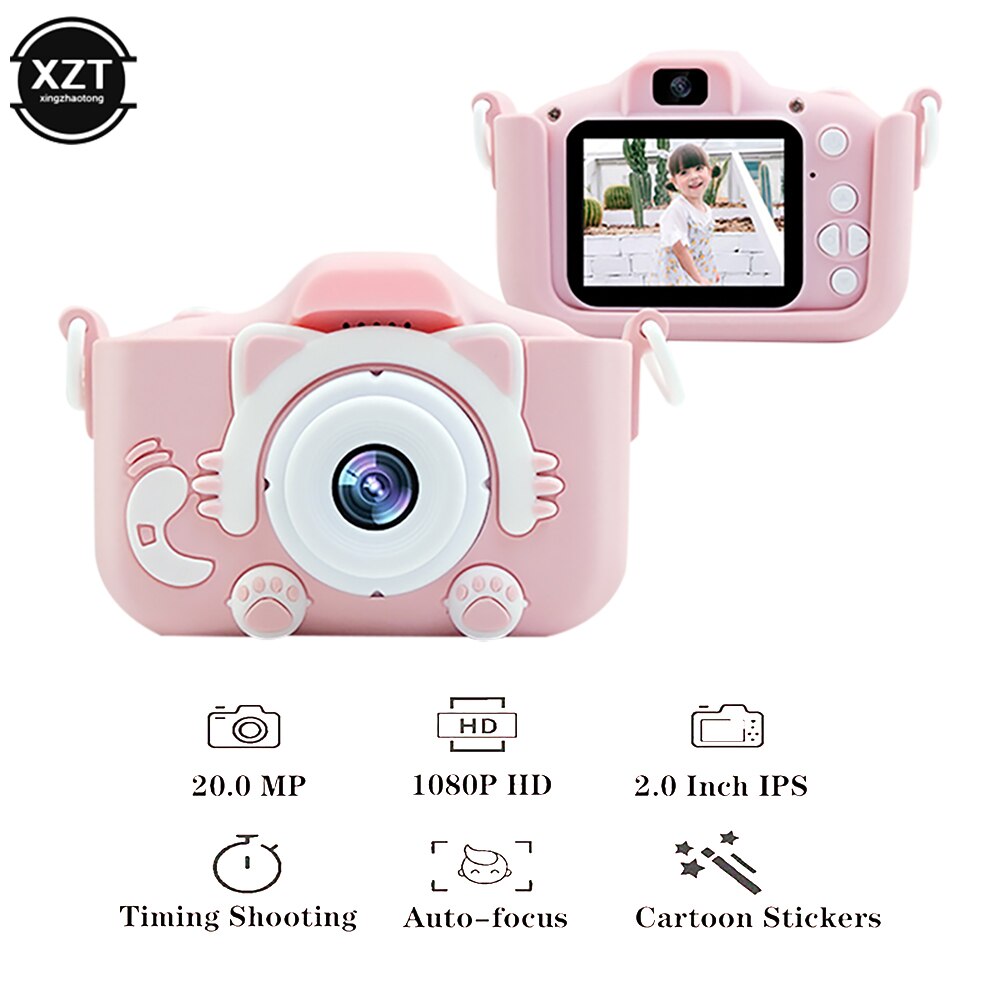 X8 2.0 pouces écran enfants caméra 2000W Mini numérique 12MP Photo enfants caméra avec 600 mAh polymère Lithium batterie SD carte jouets