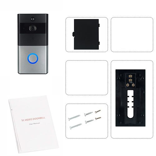 Smart Ip Video Intercom Wifi Video Deurtelefoon Deurbel Wifi Deurbel Camera Voor Appartementen Ir Alarm Draadloze Beveiliging Camera: Option 1