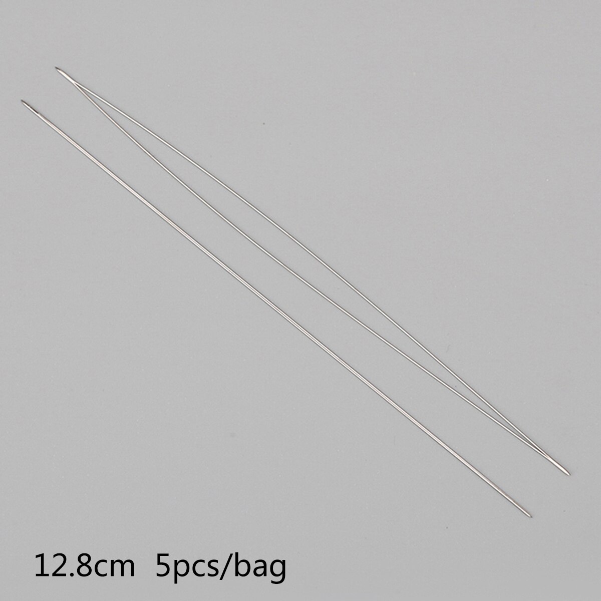 1-5Pcs Zentralen Ende Öffnung Gebogene Perlen Nadeln Edelstahl Werkzeuge Pins für bead Threading String Schnur Einfach schmuck Machen: 12.8cm 5pcs