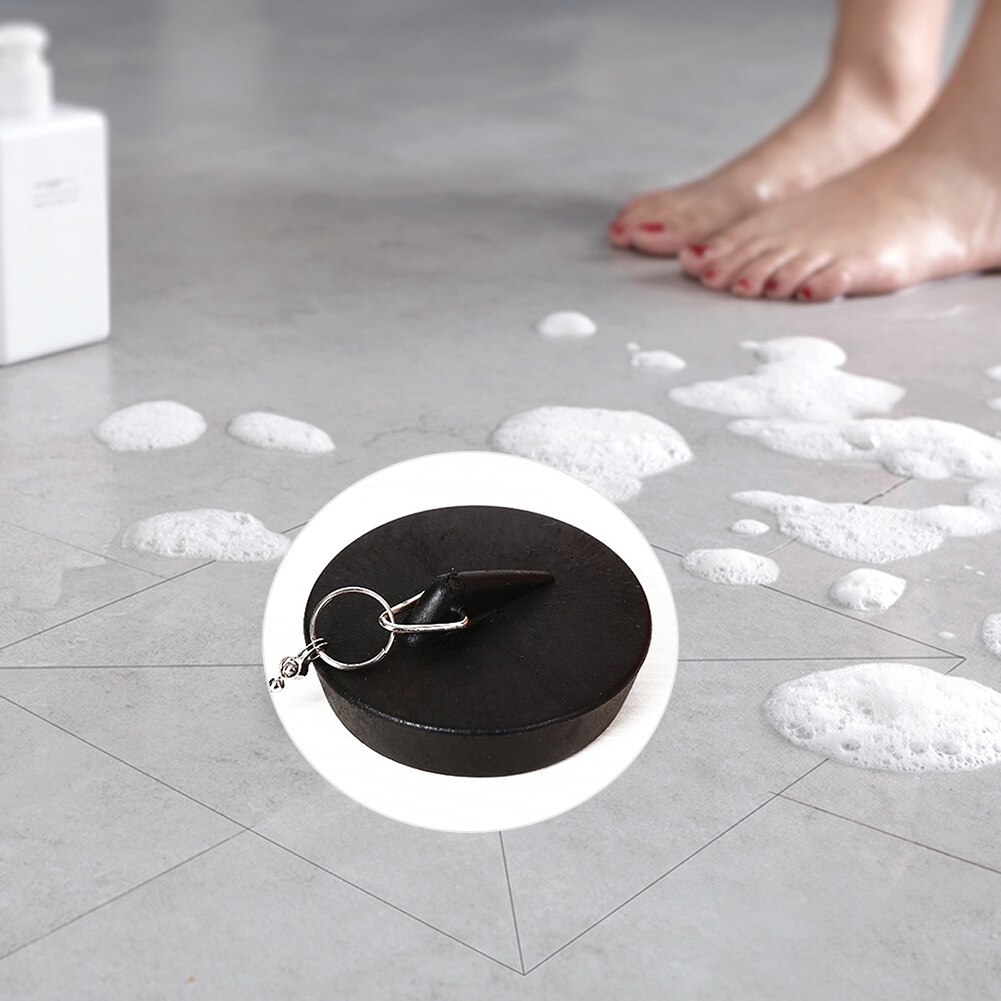 Badkamer Keuken Wastafel Tool Soft Rubber Bad Stopper Sink Plug Met Ketting Anti-Lekkage Gebruik Mop Zwembad Lichtgewicht duurzaam