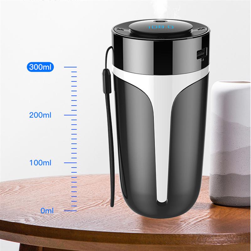 1PC Vehicle-Mounted Humidifier Car Humidifier Wireless Connecting Car Humidifier MP3 Humidifier For Car Use (Black)