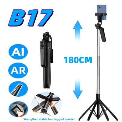 Statyw FANGTUOSI 1800 mm do aparatu w smartfonie, statyw z migawką Bluetooth, bezprzewodowe uchwyty do selfie Stick Uchwyt na telefon: green