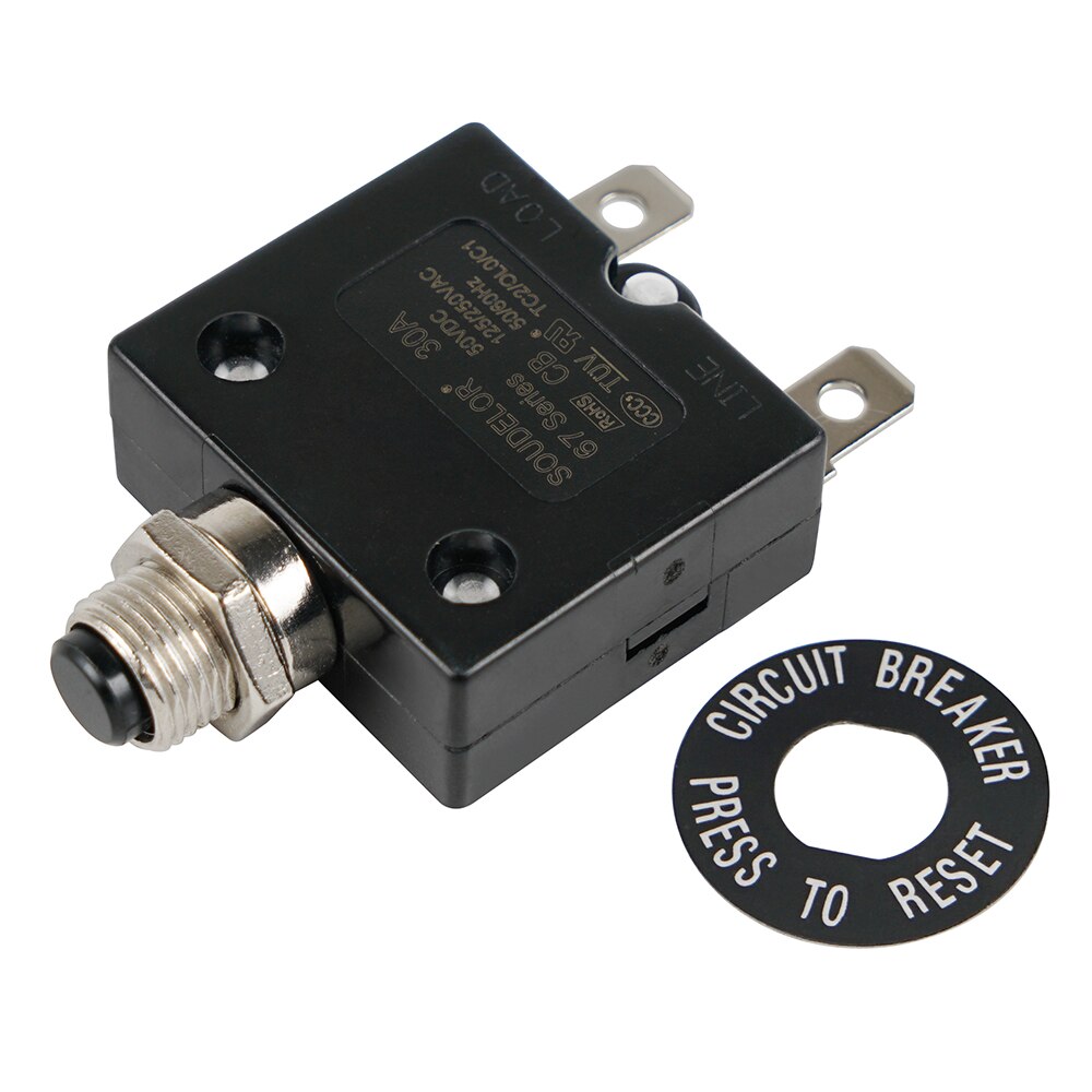Push Button Circuit Breaker 30AMP Für Betrieb Bis Zu 50 V DC Oder 250 Volt AC