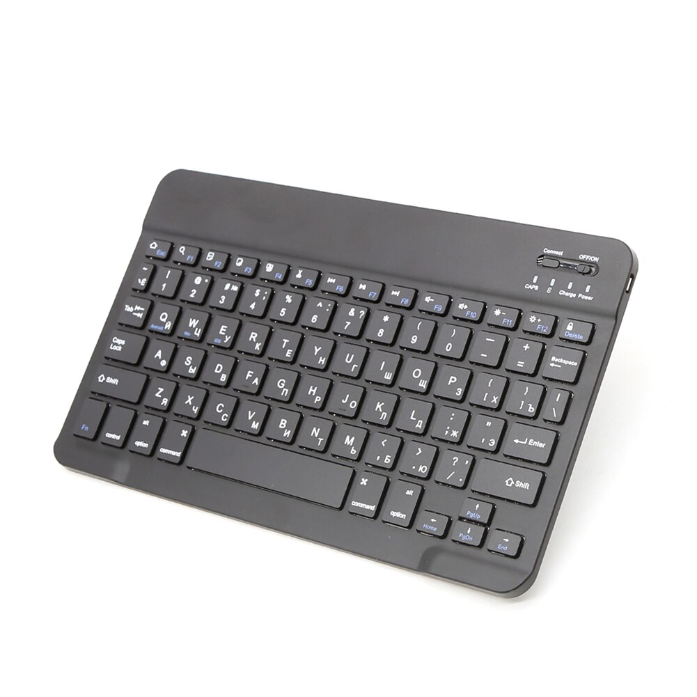 Wireless Bluetooth Keyboard For ipad Phone Tablet Russian Spainish French Arabian Recharger Keyboard For Android ios Windows: Russian Language