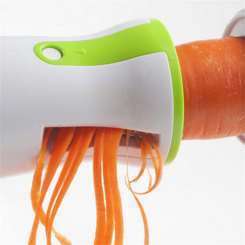 Draagbare Plantaardige Spiralizer Slicer Handheld Spiralizer Dunschiller Rvs Spiral Slicer Aardappelen Courgette Spaghetti Gereedschappen