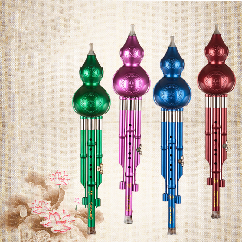 C/bB Key Colorful Cucurbit Flute Wind Instrument Bottle Gourd Silk Musical Instrument for Beginners and Professionals