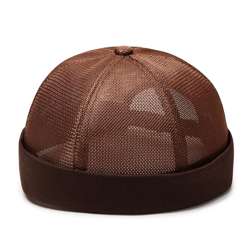 Casquette ronde pastèque rétro américaine Simple, sans bord, chapeau en maille Pure, respirabilité, chapeau Hip Hop pour hommes et femmes: green