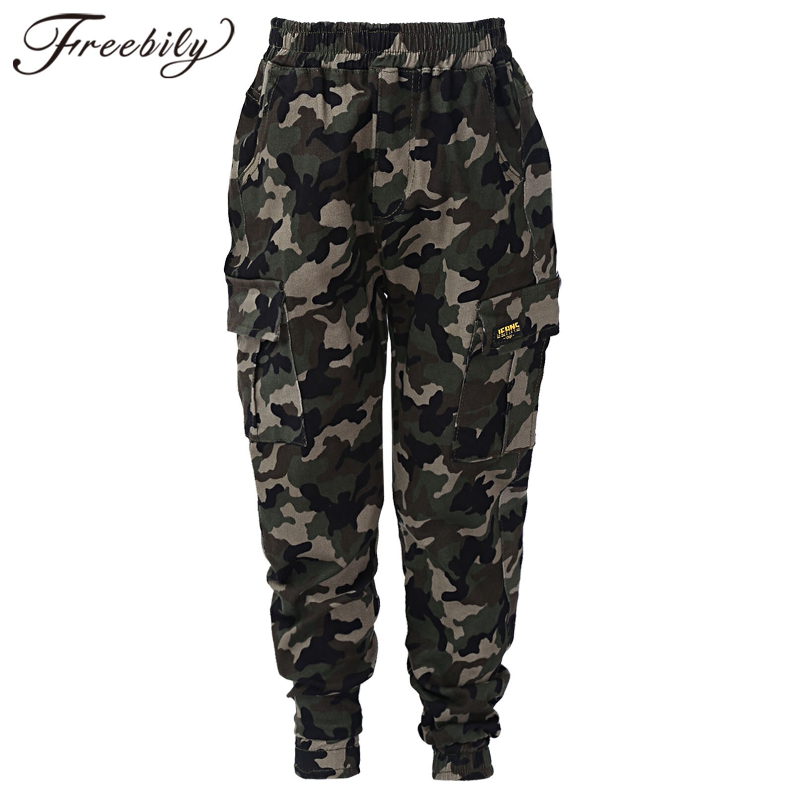 Boys Pants Camouflage Cargo Pants Casual Hip Hop Sport Pants Kids Trousers for Youth Teens Workout Children Sportswear