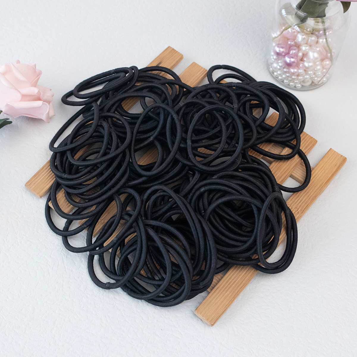 20/50/100cs Donne Ragazze Elastici per Capelli Legame per Capelli Corde Elastiche Hairband coda di Cavallo Titolari Fasce Scrunchies: S / Grigio
