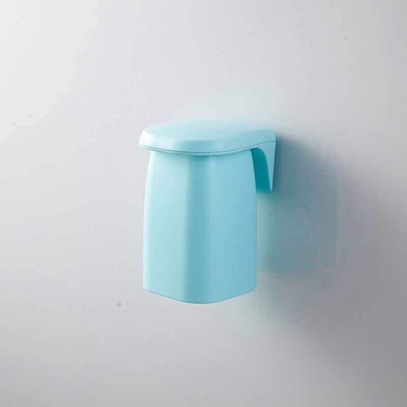 Magnetische badkamer gorgel tandenborstel bekerhouder muurbevestiging anti-stof aftapbeker badkamerbeker huishoudelijke producten: Blauw
