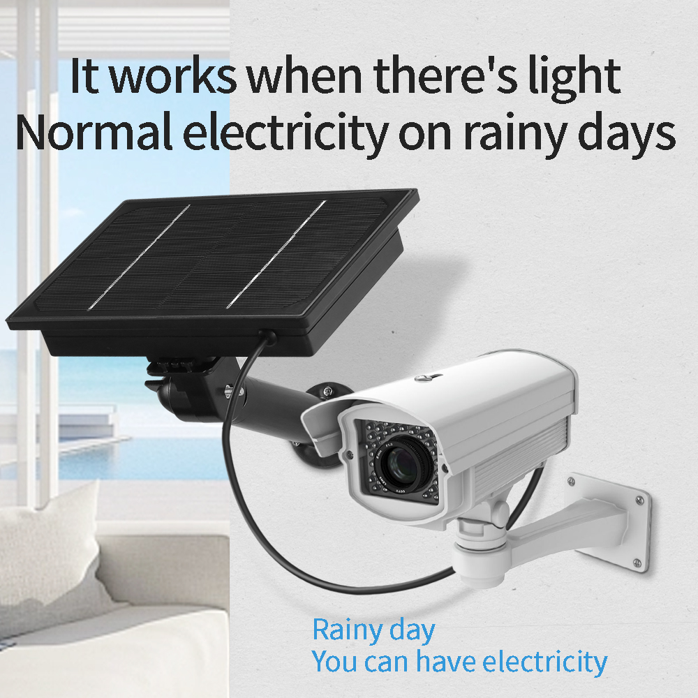 D4 5V 6V Solar Batterijlader Voor Beveiligingscamera Draagbare Zonne-energie Bank Met DC 5521 Uitgang 4W Zonnepaneel Batterijlader