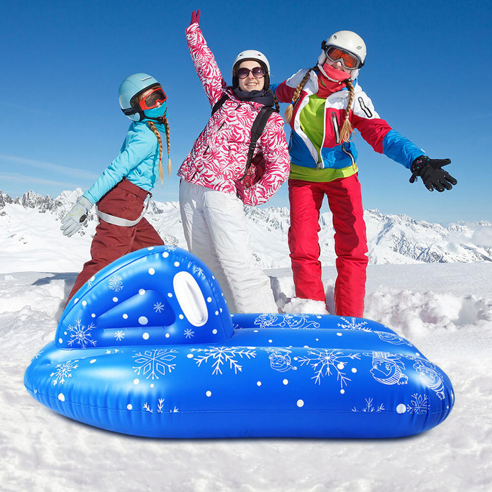 120Cm Winter Opblaasbare Skiën Slijtvaste Kinderen Volwassenen Sneeuw Slee Opblaasbare Ski Ring W/Handvat Pvc Voor outdoor Sport
