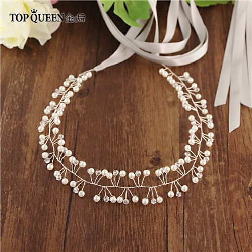 Topqueen SH47-S Bridal Riemen Handgemaakte Door Parels Wedding Sash Riem Voor De Bruid Bruiloft Accessoires Dunne Riemen Voor Night Jurk: Gray ribbon