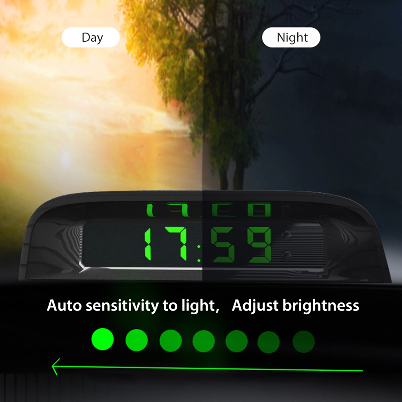 Reloj Digital con batería integrada para coche, accesorio electrónico con batería integrada, 24 horas de batería