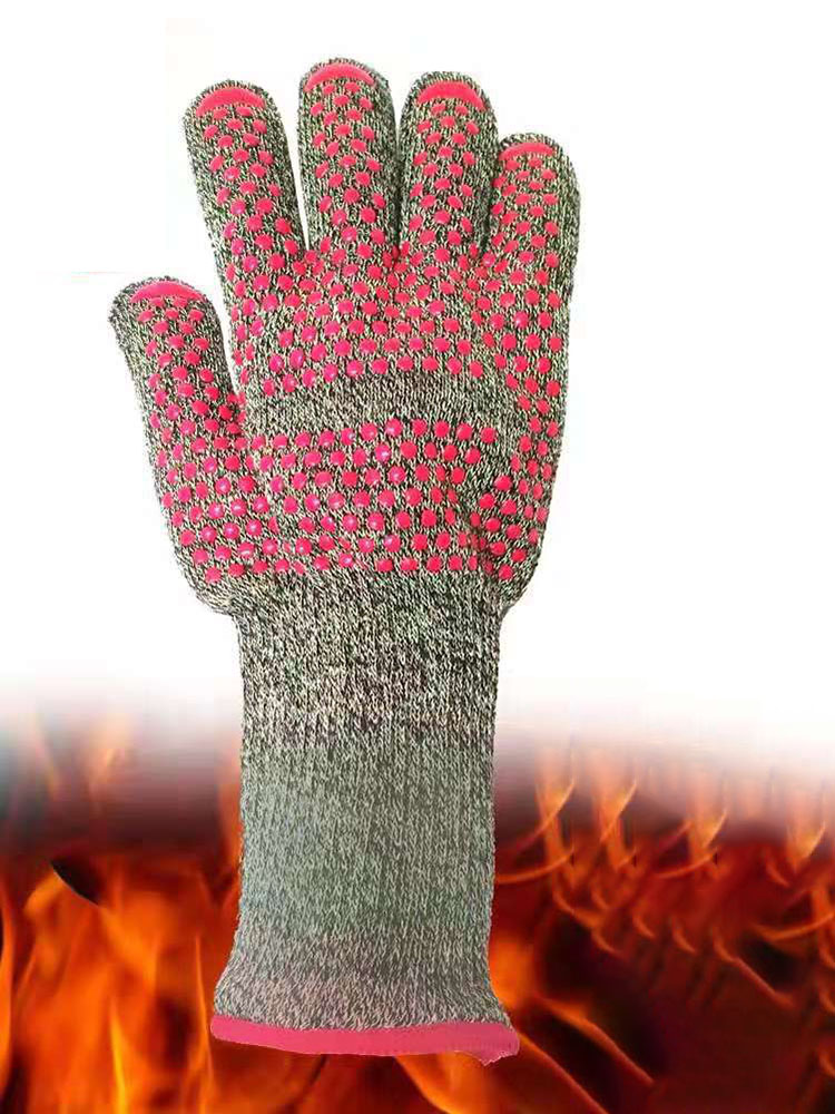 Silikon Multi-Zweck Handschuhe Backen BBQ Grill Handschuh extrem Hitze Beständig Ofen Ärmeln Küche Grill Grillen Werkzeuge: G Stil 1 Stck