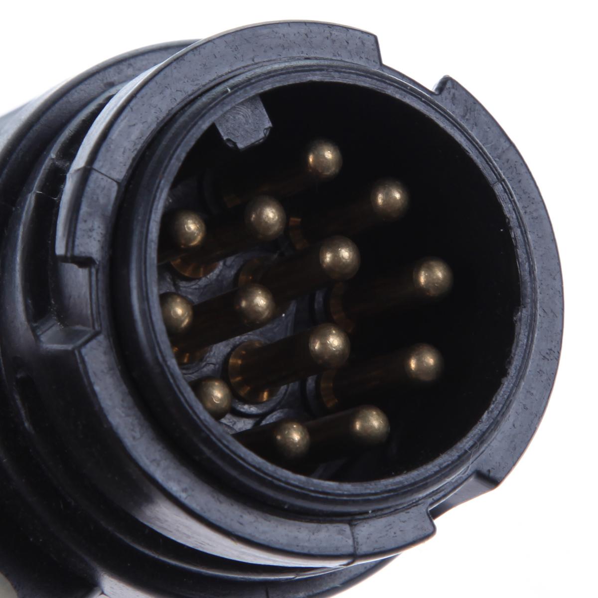 Praktische 13-Pin Trailer Socket Zwart Europese Stijl Elektrische Stopcontacten Camping Rv Caravan Auto Styling Trailer Socket