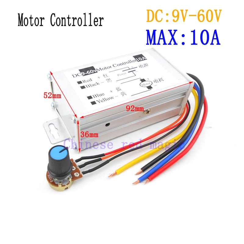 10A DC Motor controller 9v 12v 24v 36v 48v 60v pwm... – Grandado
