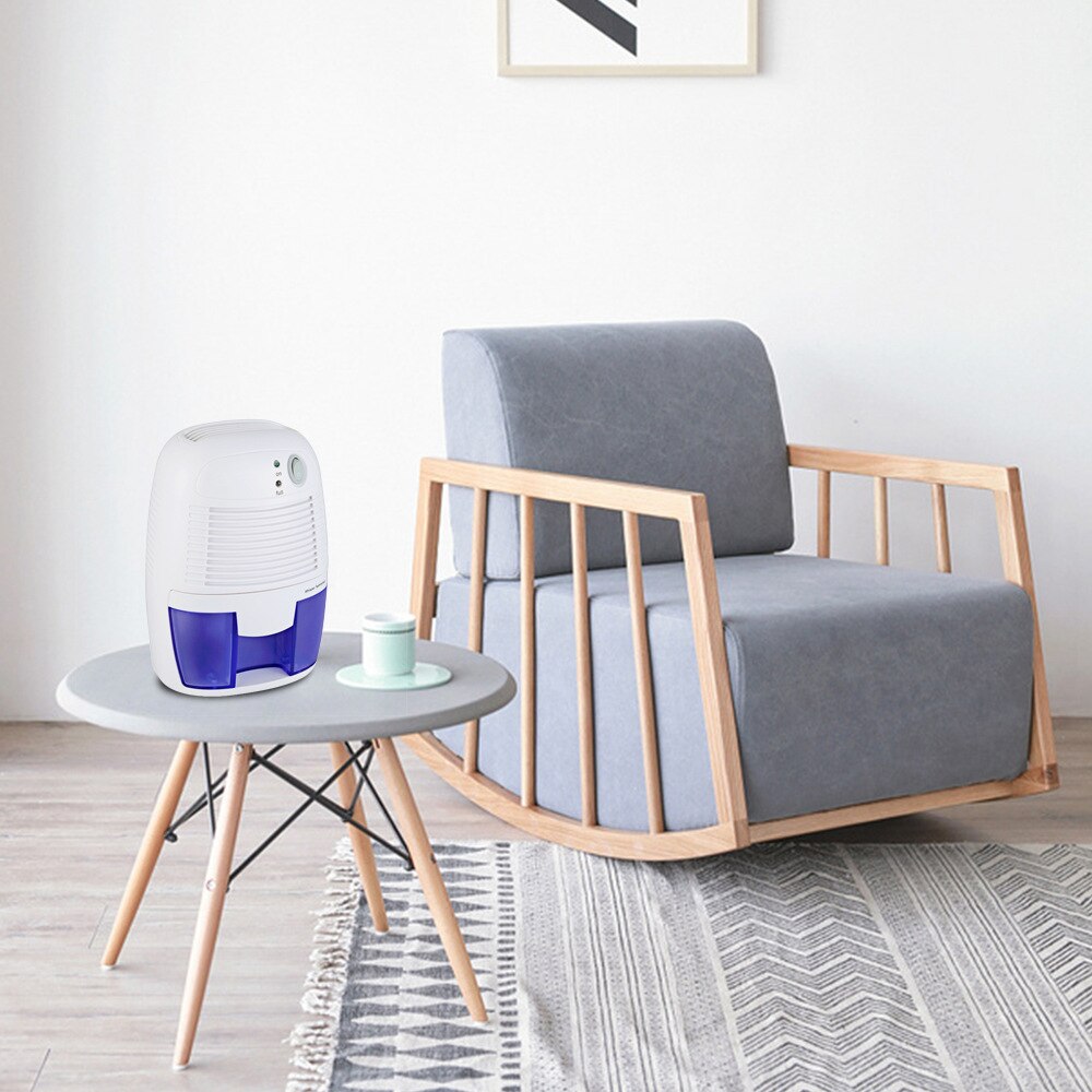 Mini Home Dehumidifier Air Dryer Moisture Absorber Electric Cooling Dryer with 500ML Water Tank for Home Bedroom Kitchen Office