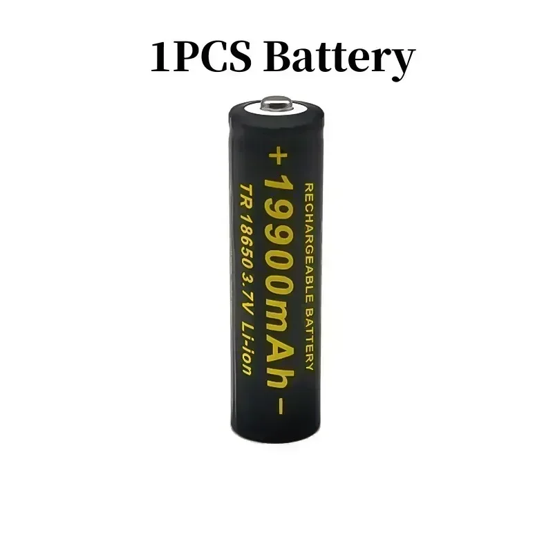 100% brand 18650 lithium battery flashlight with rechargeable battery 3.7V 19900mAh+201 charger for flashlights and other to: Gold
