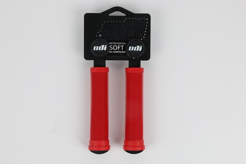ODI Bicycle Handlebar Grips Silica Gel Handlebar Grip Non-slip Shock-absorbing Handlebar Cover XC / AM Downhill Folding Bike: Red